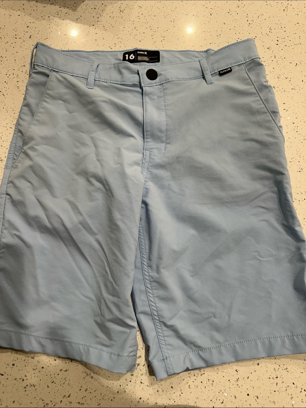 Hurley Light Blue Flat-Front boys Shorts